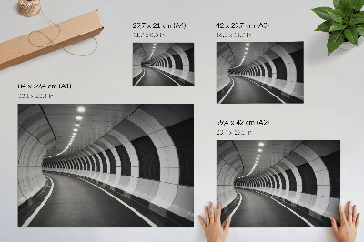 Poster till sovrum Modern geometrisk rumstunnel