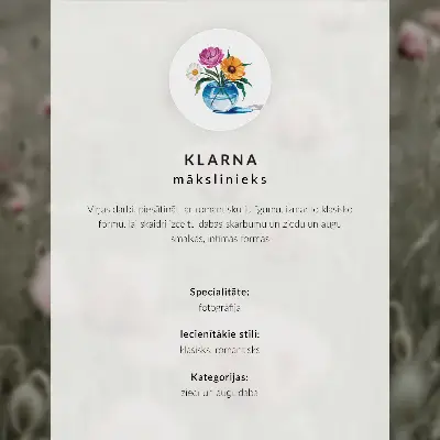 Väggposter Rosa dahlia och gröna blad modern komposition