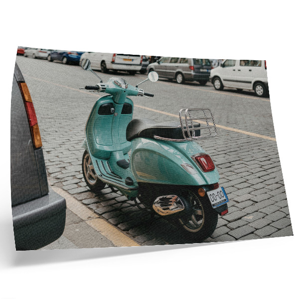 Poster till sovrum Vintage scooter kullersten gata urban bakgrund