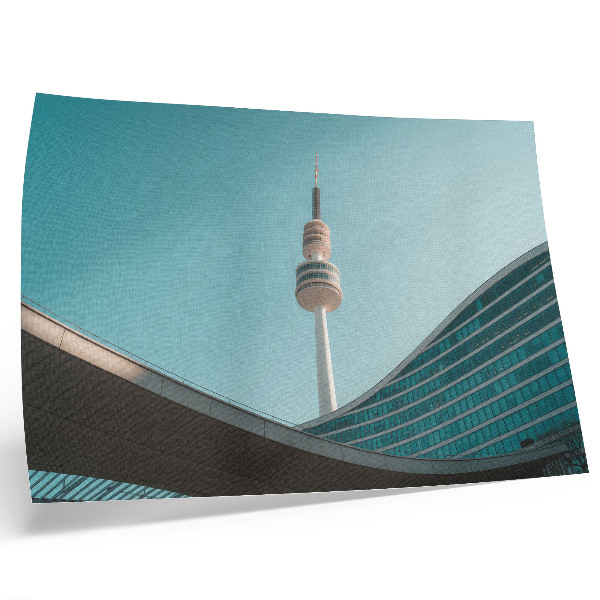 Väggposter Blå himmel modern byggnad stadstorn