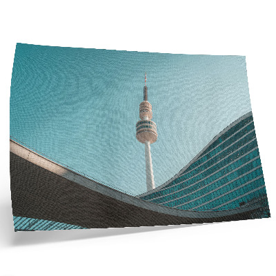 Väggposter Blå himmel modern byggnad stadstorn