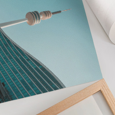 Väggposter Blå himmel modern byggnad stadstorn