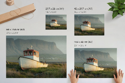 Poster Łódź bergspanorama klimatnostalgi