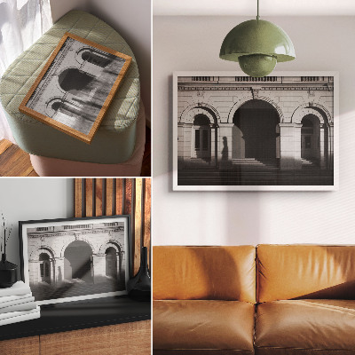 Poster till sovrum Elegant arkitektur klassiska valv skuggor