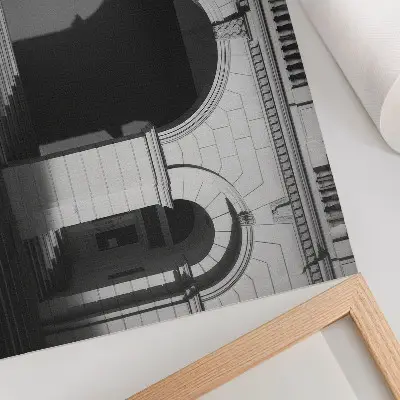 Poster till sovrum elegant arkitektur med klassiska valv och skuggor