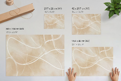 Stilren väggposter Harmoniska linjer, fina färger, frid