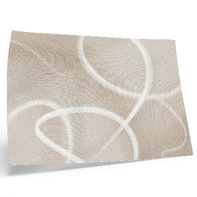Poster Subtila beige vågor och fina linjer