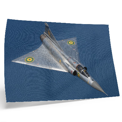 Poster Ett dynamiskt militärt jetplan i luften