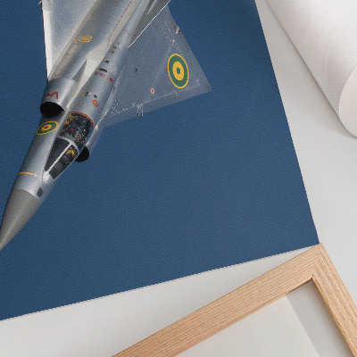 Poster Ett dynamiskt militärt jetplan i luften