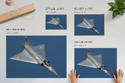 Poster Ett dynamiskt militärt jetplan i luften