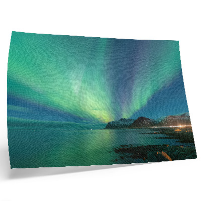 Poster till sovrum Norrsken över havet, en magisk atmosfär