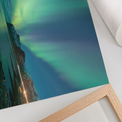 Poster till sovrum Norrsken över havet, en magisk atmosfär