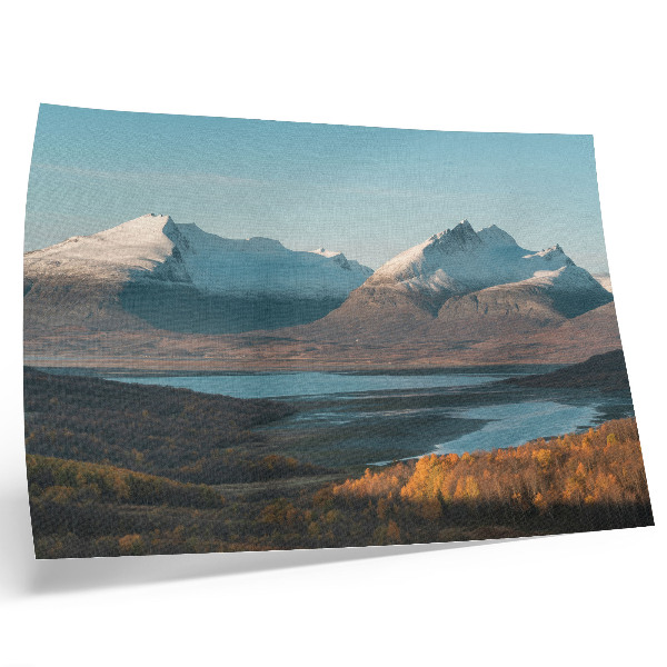 Poster till sovrum Pittoreska berg och färgglad höst