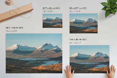 Poster till sovrum Pittoreska berg och färgglad höst