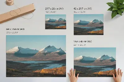 Pittoreska berg och färgglad höst poster till sovrummet