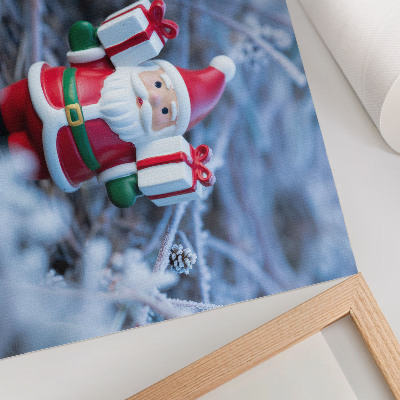 Poster till sovrum Jultomten med presenter i en vintermiljö