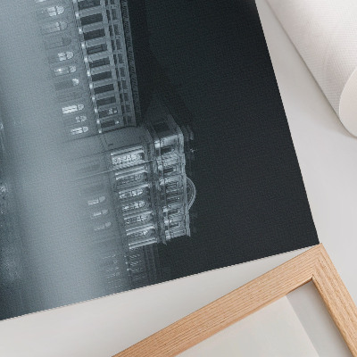 Stilren väggposter Nattstad dimma monumental byggnad