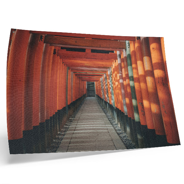 Poster Orange tunnelpelare symmetridjup