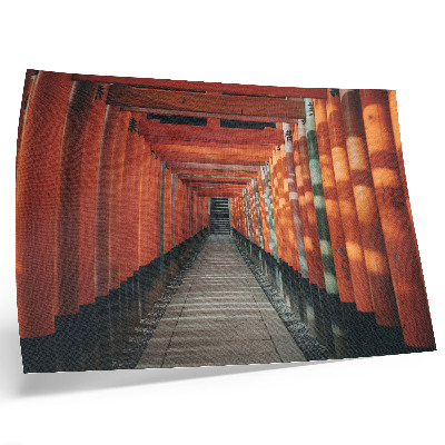 Poster Orange tunnelpelare symmetridjup