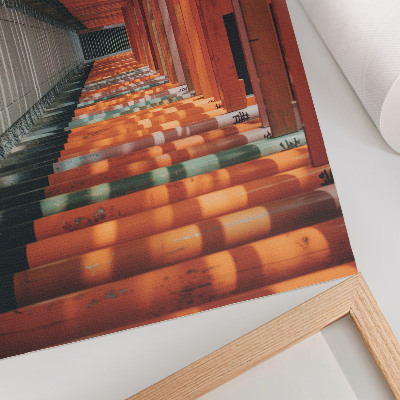 Poster Orange tunnelpelare symmetridjup