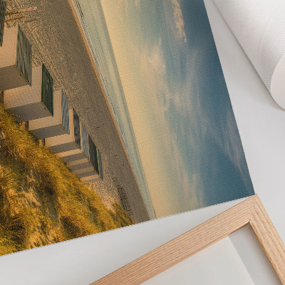 Poster till sovrum Vita hus havsutsikt solnedgång