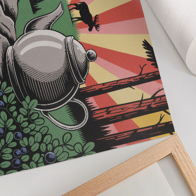 Väggposter En dynamisk skogsscen rik på detaljer