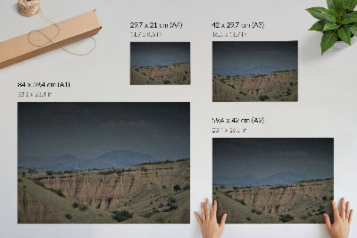 Stilren väggposter Vidsträckta dalar klippor berg naturlandskap