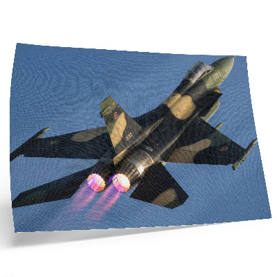 Poster till sovrum Jetplan intensiva färger himmel