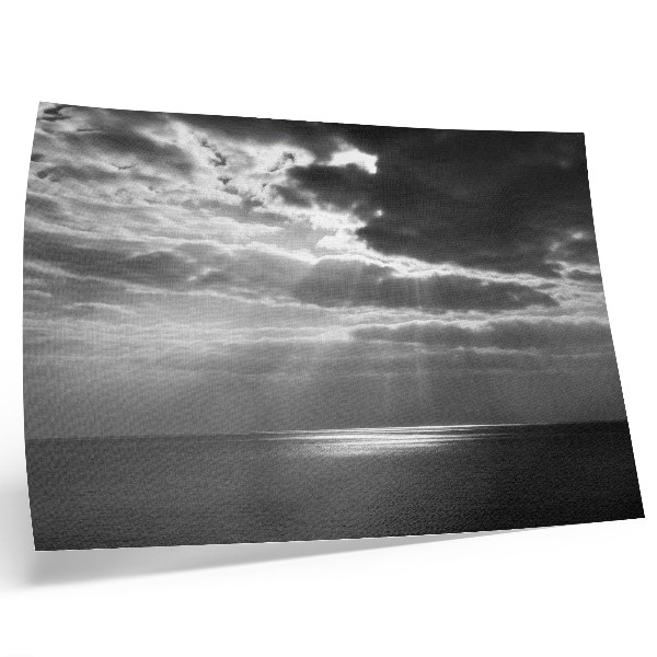 Poster Dynamisk himmel över ett lugnt hav