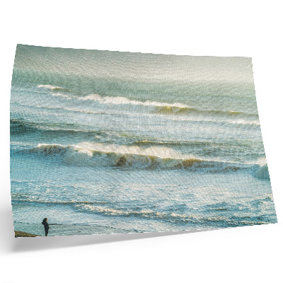 Stilren väggposter Hav, vågor, man, strand, natur, dynamik
