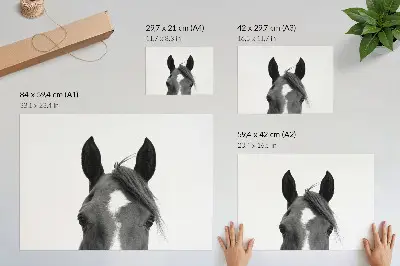 Poster Hästens elegans svartvitt fotografi till sovrummet