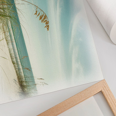 Poster strandgräs hav himmel fred