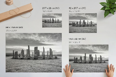 Poster Råa stenar mystisk cirkel fredsreflektion
