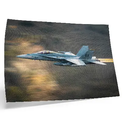 Poster till sovrum en modern jaktplan under dynamisk flygning