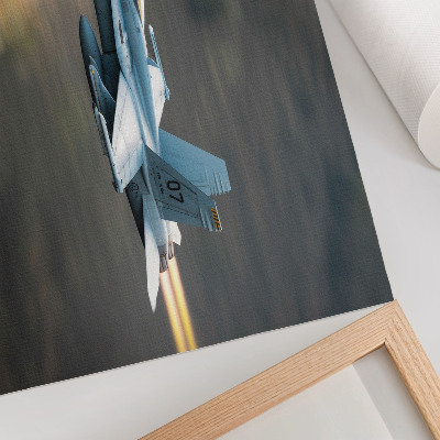 Poster till sovrum En modern jaktplan i dynamisk flygning
