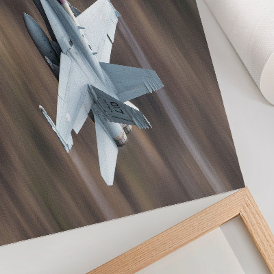 Väggposter En modern jaktplan under flygning