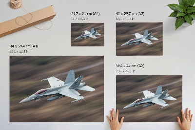 Väggposter En modern jaktplan under flygning