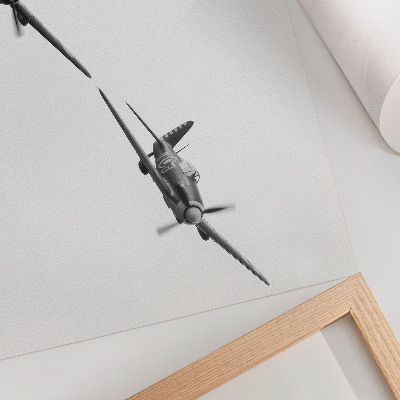 Poster Svartvita historiska flygplan i flygdynamik