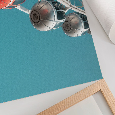 Poster till sovrum Turkos himmel dynamiska stugor modernitet
