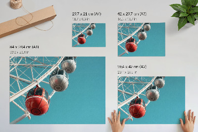Poster till sovrum Turkos himmel dynamiska stugor modernitet