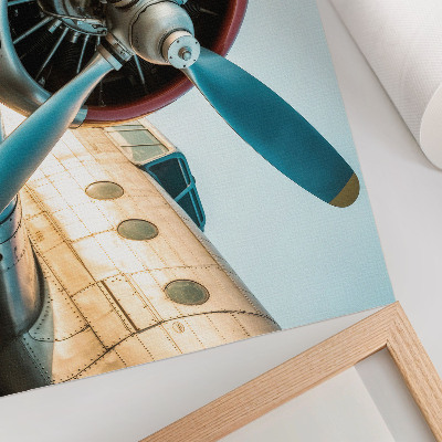 Poster till sovrum En bild av en flygplansmotor, teknologi och modernitet
