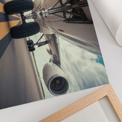 Stilren väggposter Flygplanslandningsställ detaljhandel sky dynamics