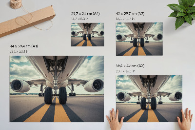 Stilren väggposter Flygplanslandningsställ detaljhandel sky dynamics