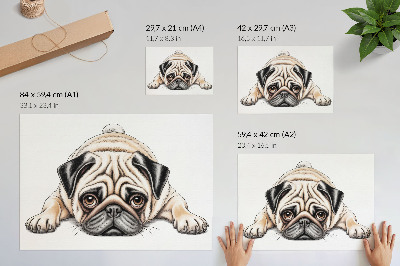 Poster Hundillustration, mysiga, varma färger, detaljer
