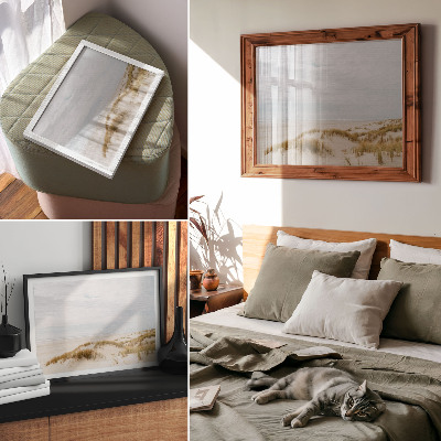 Poster till sovrum Sandstrand minimalism utrymme fred