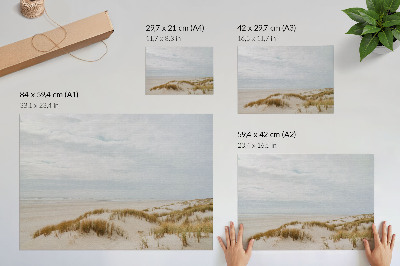 Poster till sovrum Sandstrand minimalism utrymme fred