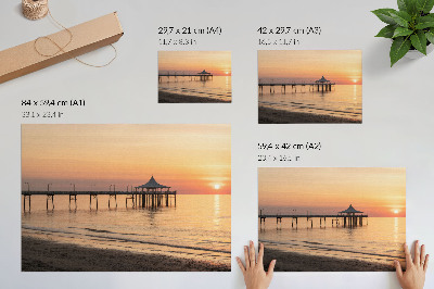 Poster Solnedgång över vattnet, en charmig utsikt