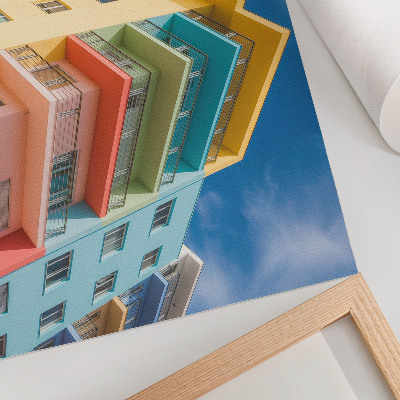 Stilren väggposter Färgens energi i modern arkitektur