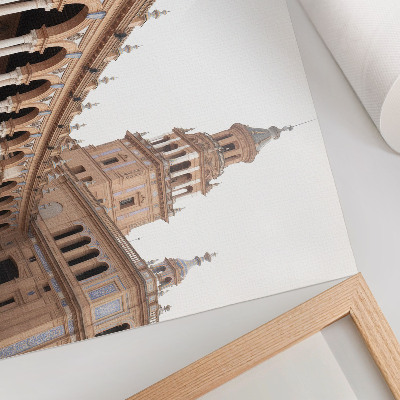 Stilren väggposter Rik arkitektur i marmor klassiska kolonner