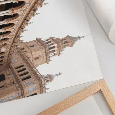 Väggposter rik arkitektur med klassiska marmorkolonner